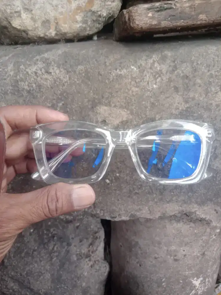 Kacamata blue chromik frame tebal