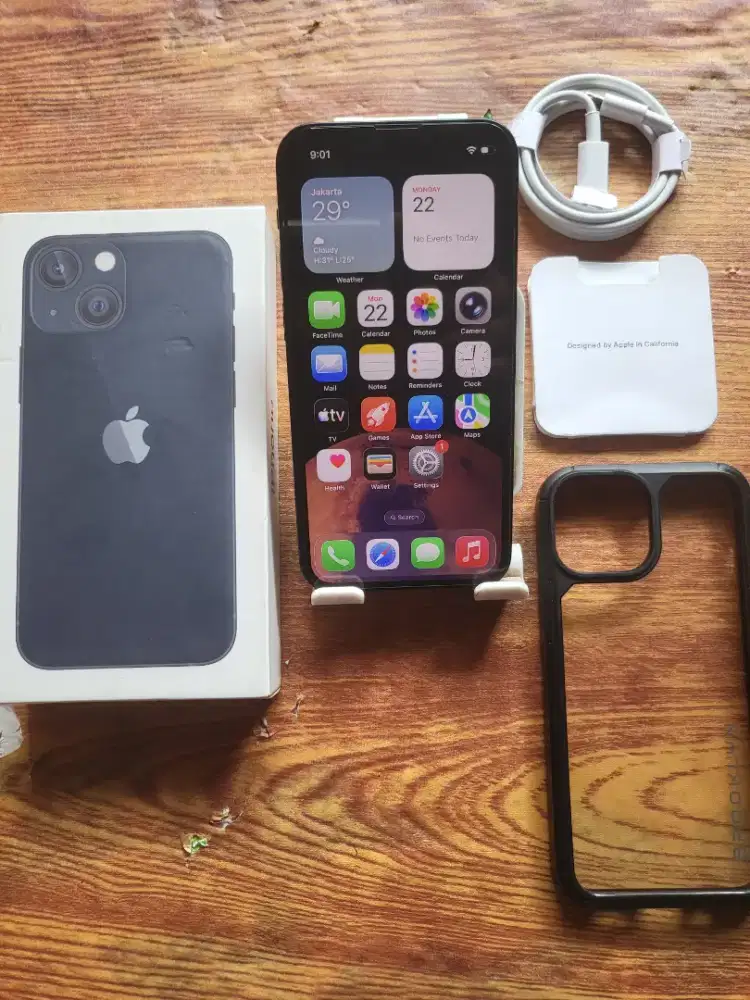 Iphone 13 mini 128gb black inter fullset mulus normal all operator