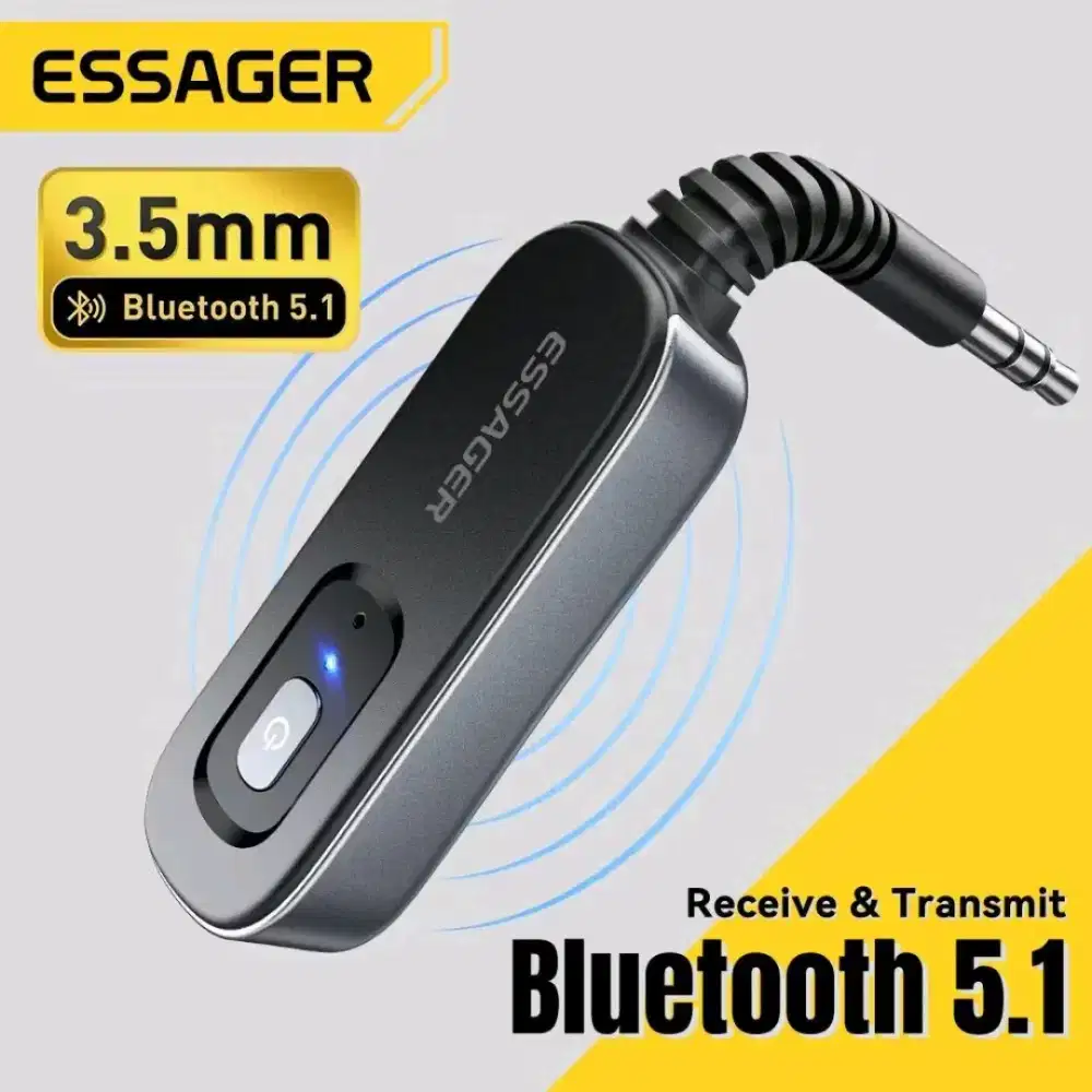 Esseager Penerima Pemancar Bluetooth 5.1 Adaptor Bluetooth 3.5 MM