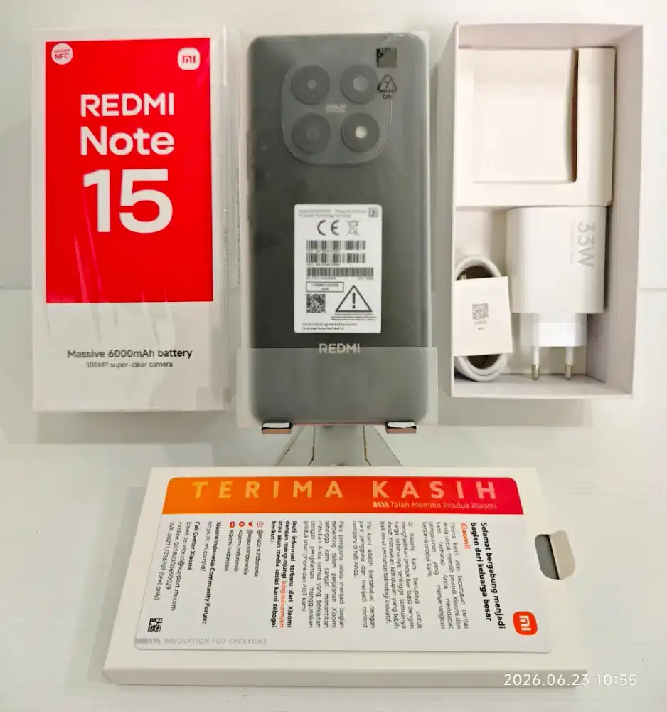 Xiaomi Redmi Note 15 4G 8/256 Gb Ex Review Resmi 18 Sept 2027 bs Tt/BT
