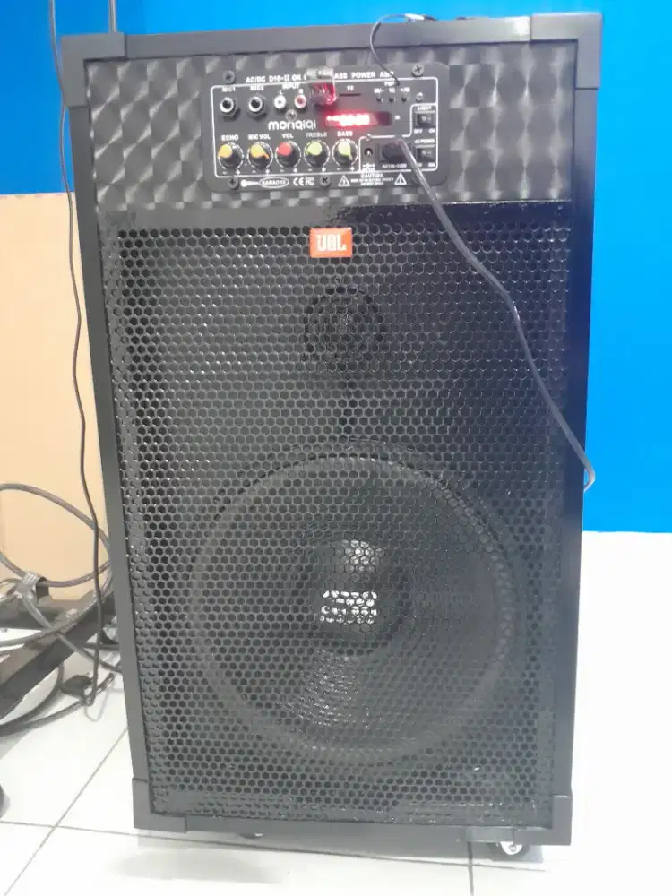 Jual speker aktif canon 12 in, paket komplin utk karaukean, mic werles