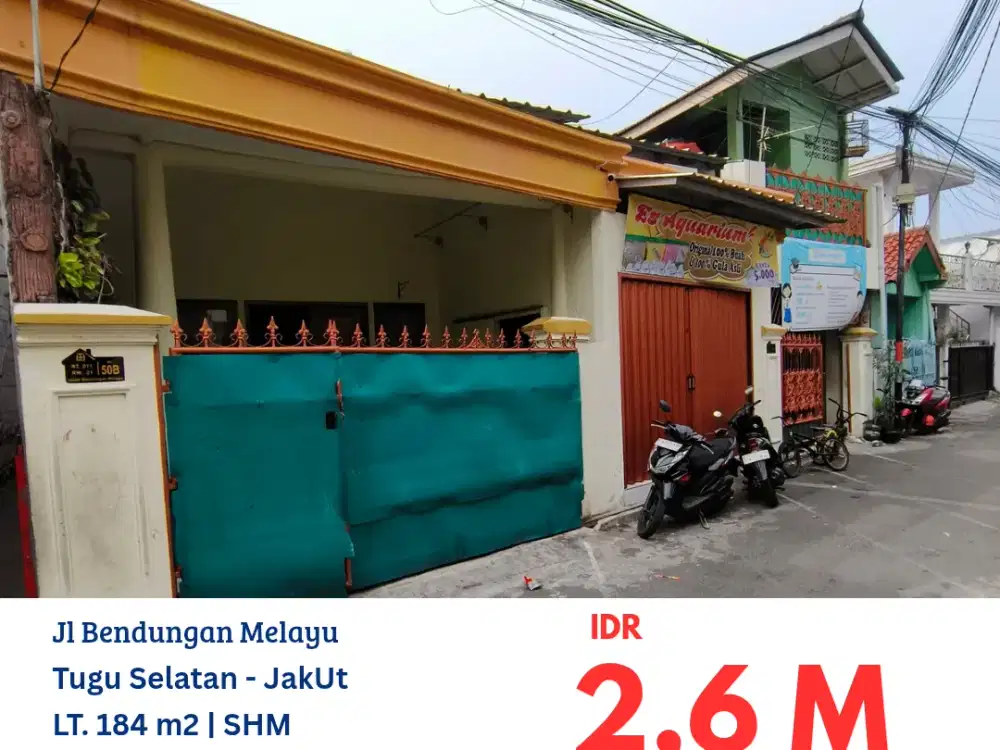 HFN0349 JUAL CEPAT! rumah 1,5 lantai terawat masih dihuni+ruko di daerah Plumpang Semper Jakarta Utara
