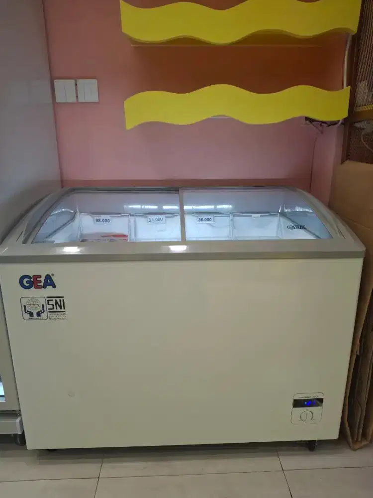 GEA SHOWCASE 2DOOR+GEA FREEZER COVED GLASS