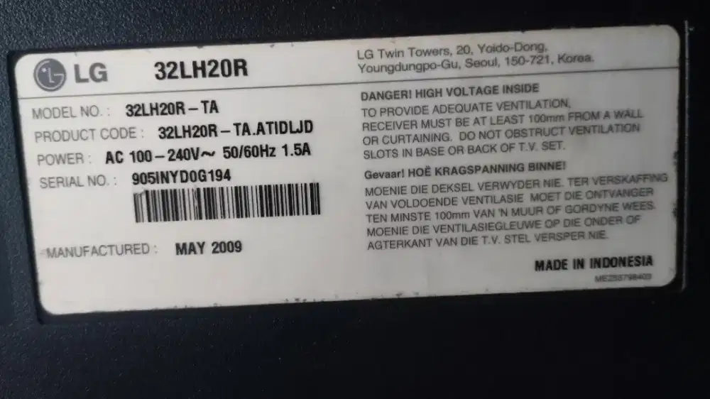 DIJUAL TV LCD UNTUK CANIBALAN