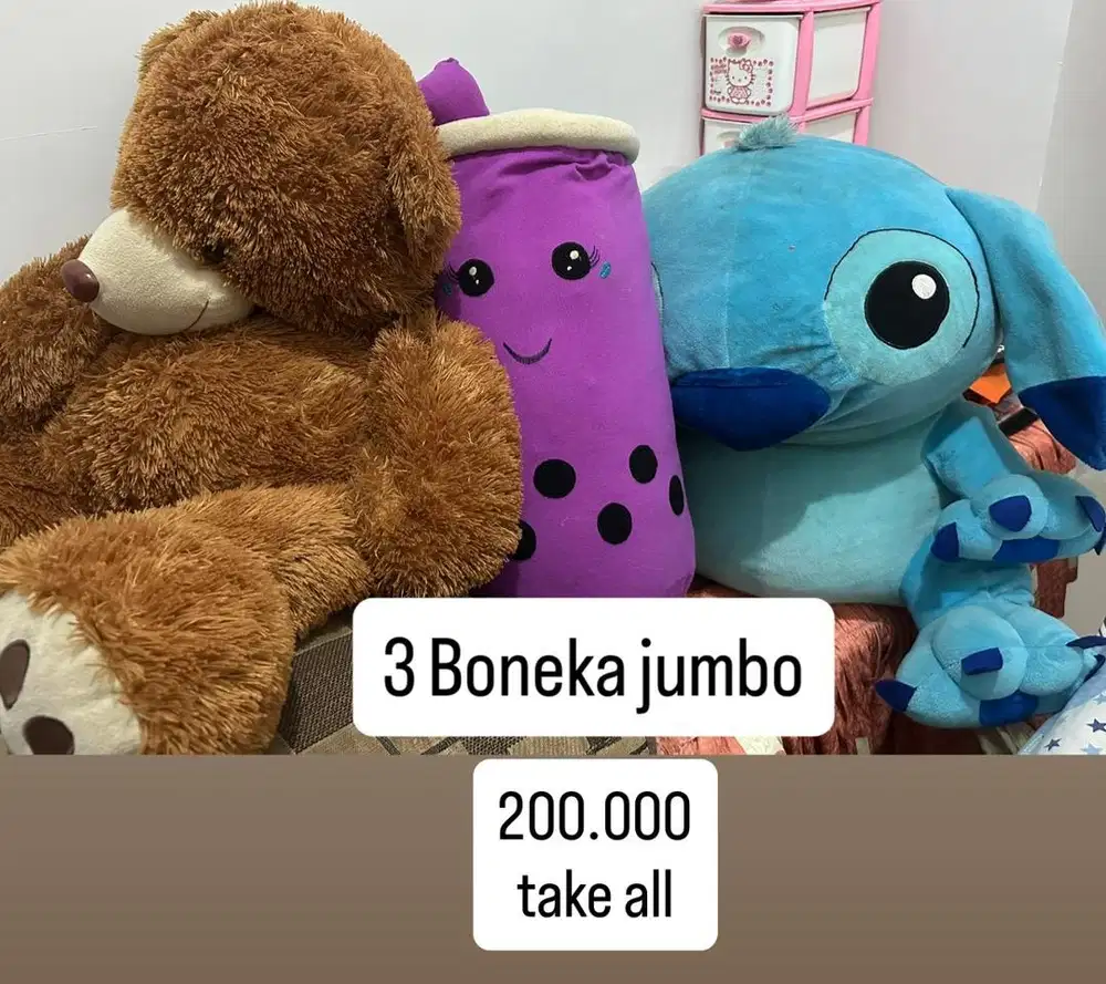 Dijual 3pcs boneka jumbo