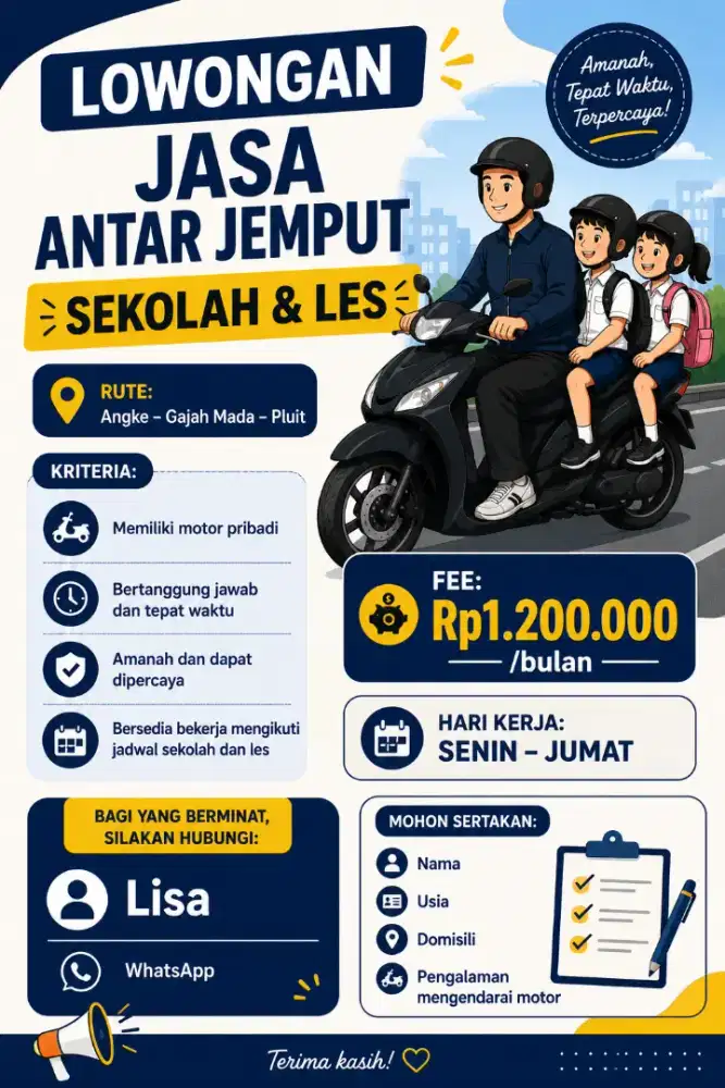 lowongan antar jemput