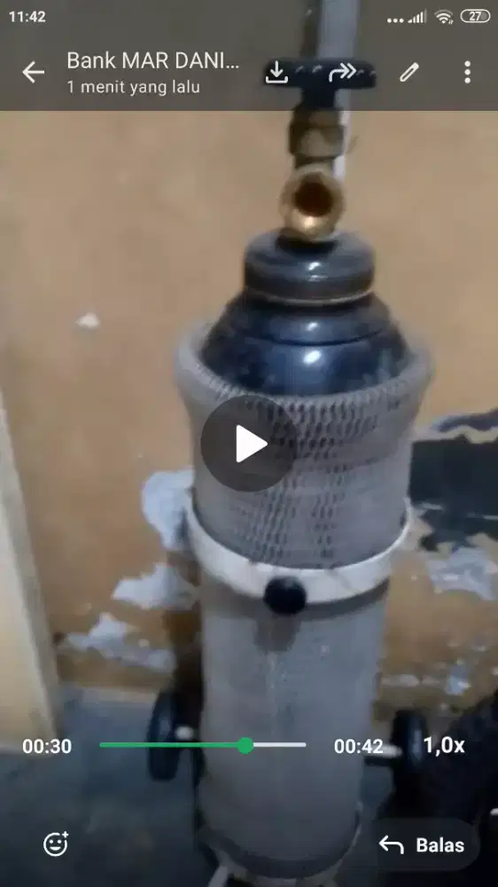 Tabung oksigen tinggi 1 meter