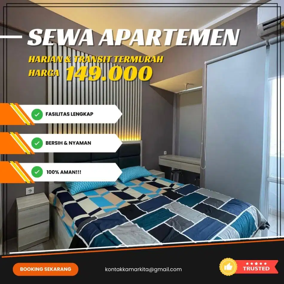 Sewa apartemen harian/Transit Kalibata city jakarta selatan termurah