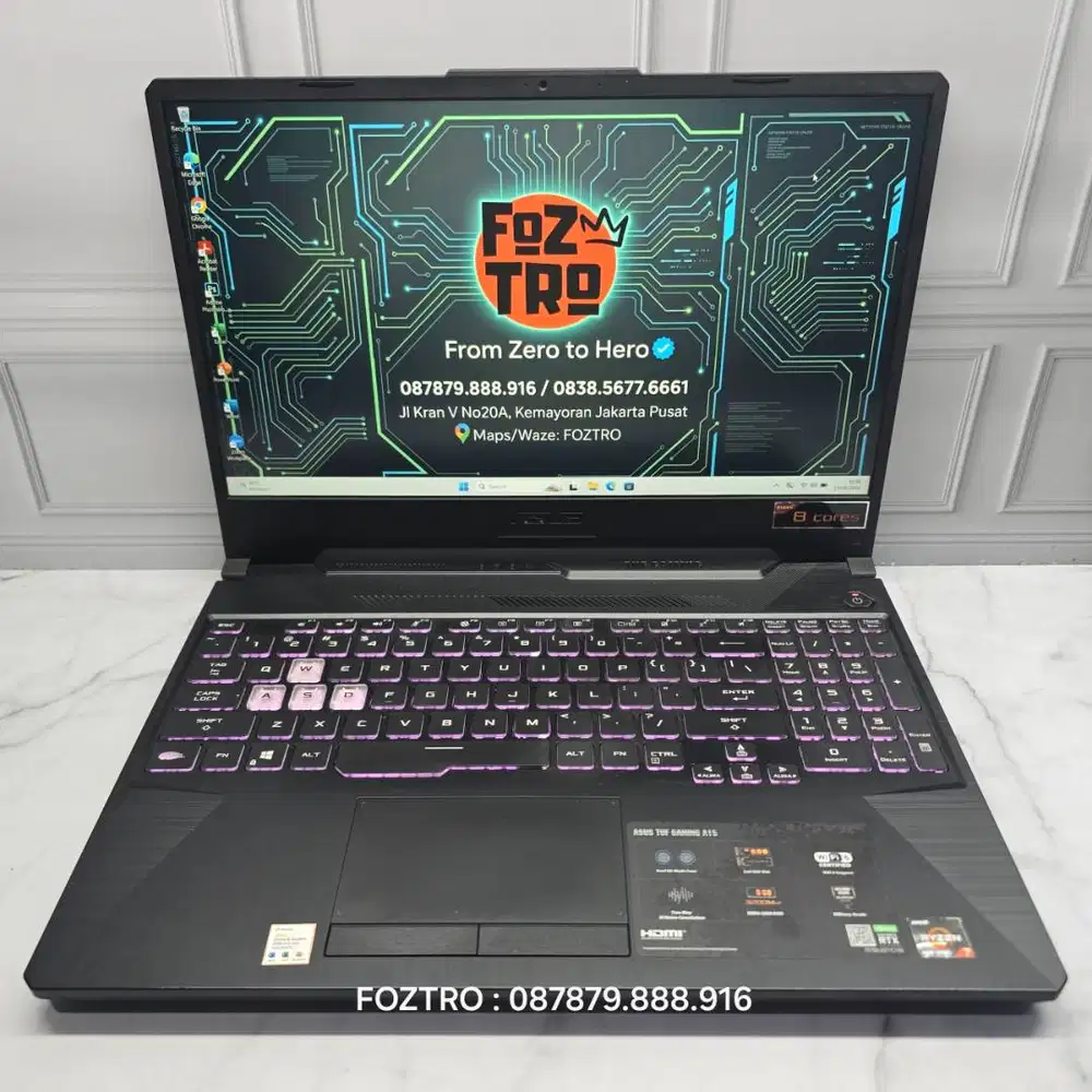 Laptop Asus TUF Gaming A15 FA506 Ryzen 7 RTX3050 16/512GB Fullset