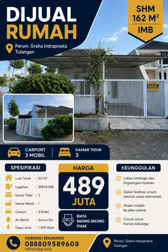Dijual Cepat Rumah Hunian
