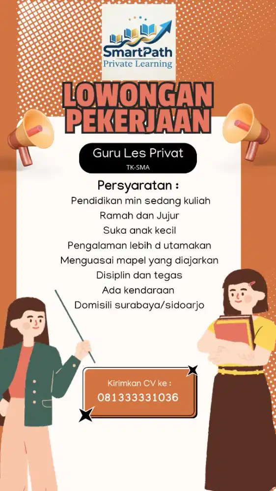 Dibutuhkan Guru Privat Surabaya Sidoarjo