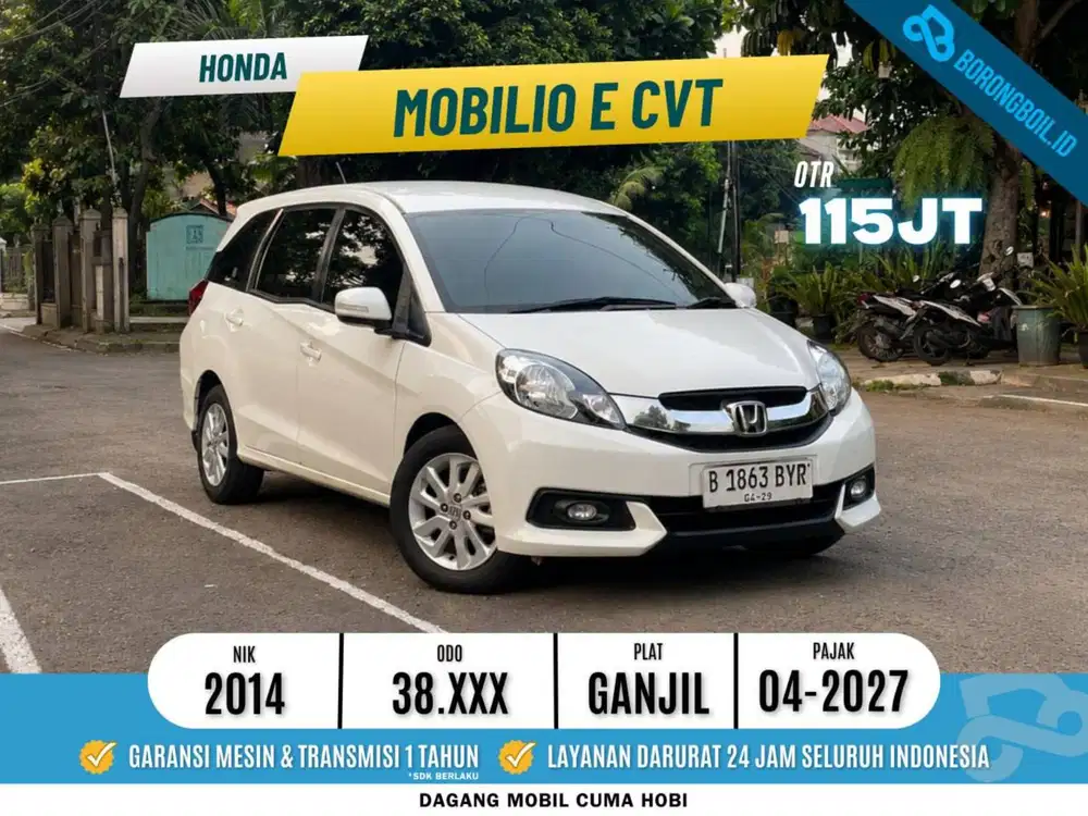 TERMURAHH Honda Mobilio E cvt 2014 Putih Metalik
