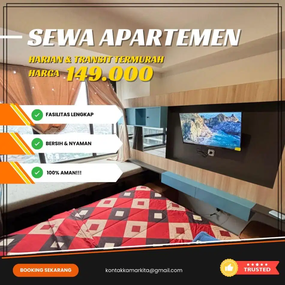 Sewa apartemen collins boulevard Tangerang Harian/Transit murah