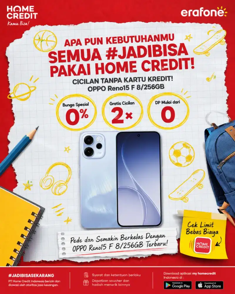 PROMO KREDIT OPPO Reno15 F 8/256GB TERMURAH SEKOTA PALEMBANG