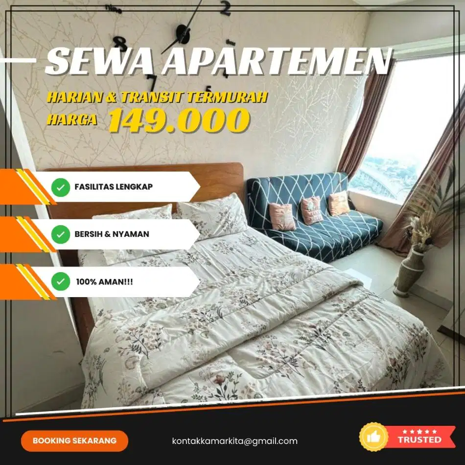 Sewa apartemen treepark serpong bsd harian/transit termurah tangerang