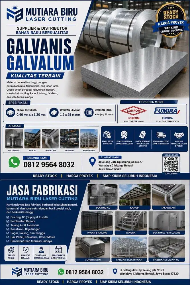 Jasa Fabrikasi Besi & Stainless Steel - Kanopi, Railing dan Tangga.