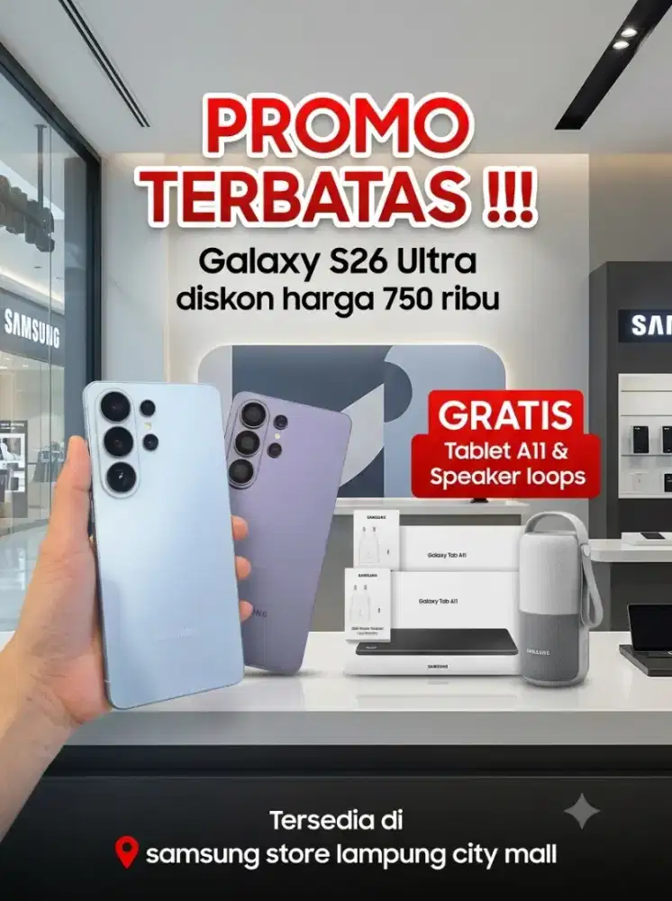 PROMO TERBATAS || GALAXY S26 ULTRA GRATIS TABLET A11 SIMCARD & SPEAKER