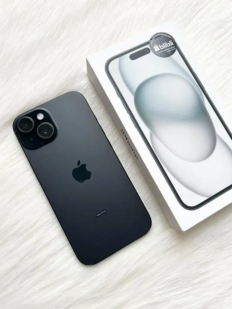 Iphone 15 128gb black, resmi iBox (like new)