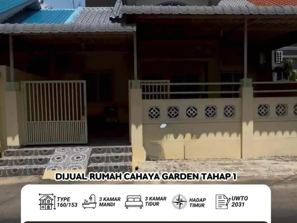 dijual rumah cahaya garden 1