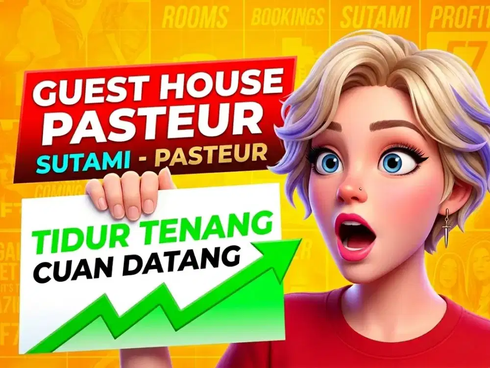 JUAL GUEST HOUSE DI PASTEUR, SETRASARI, SUKAJADI, BANDUNG KOTA.