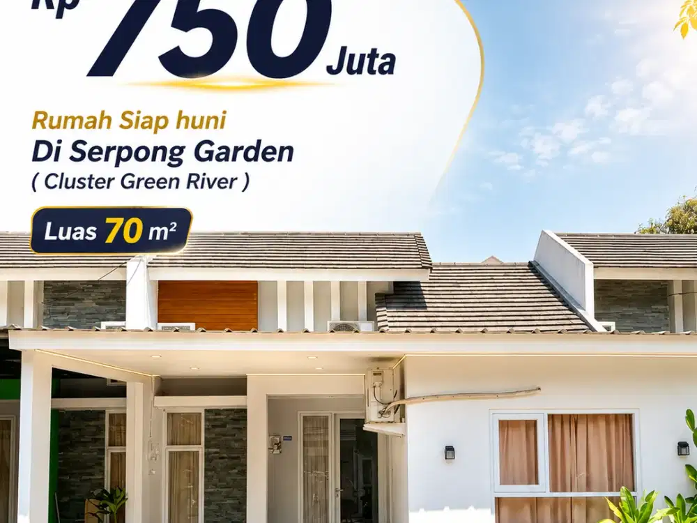 JUAL BU RUMAH SIAP HUNI DI SERPONG GARDEN
