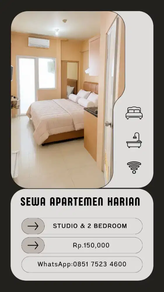sewa apartemen harian green Pramuka city Jakarta pusat