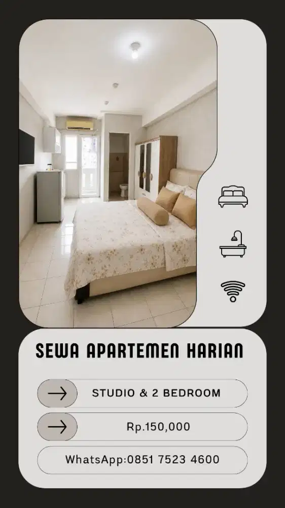 sewa harian murah apartemen green Pramuka city Jakarta pusat