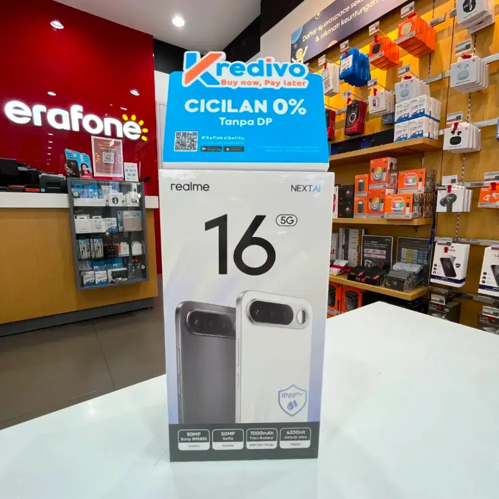 Realme 16 5G 12/256gb cicilan by kredivo erafone imam bonjol