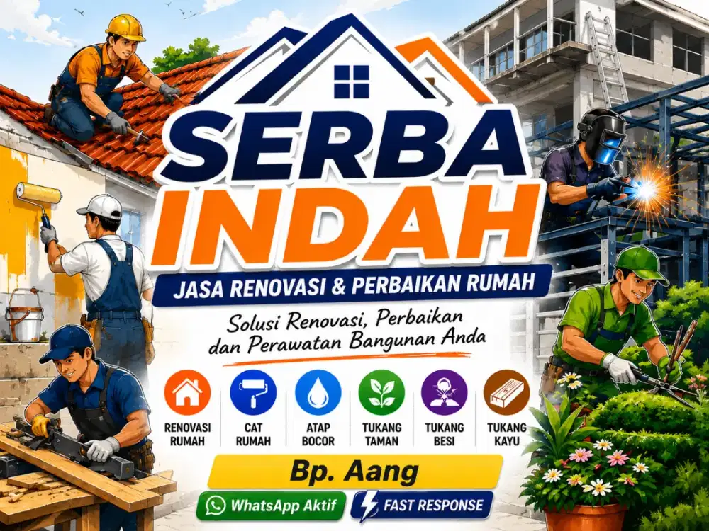Tukang bangunan, cat, bocoran, keramik dll