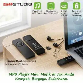 TaffSTUDIO MP3 Player Portable Mini USB 2.0 TF Card 80 mA