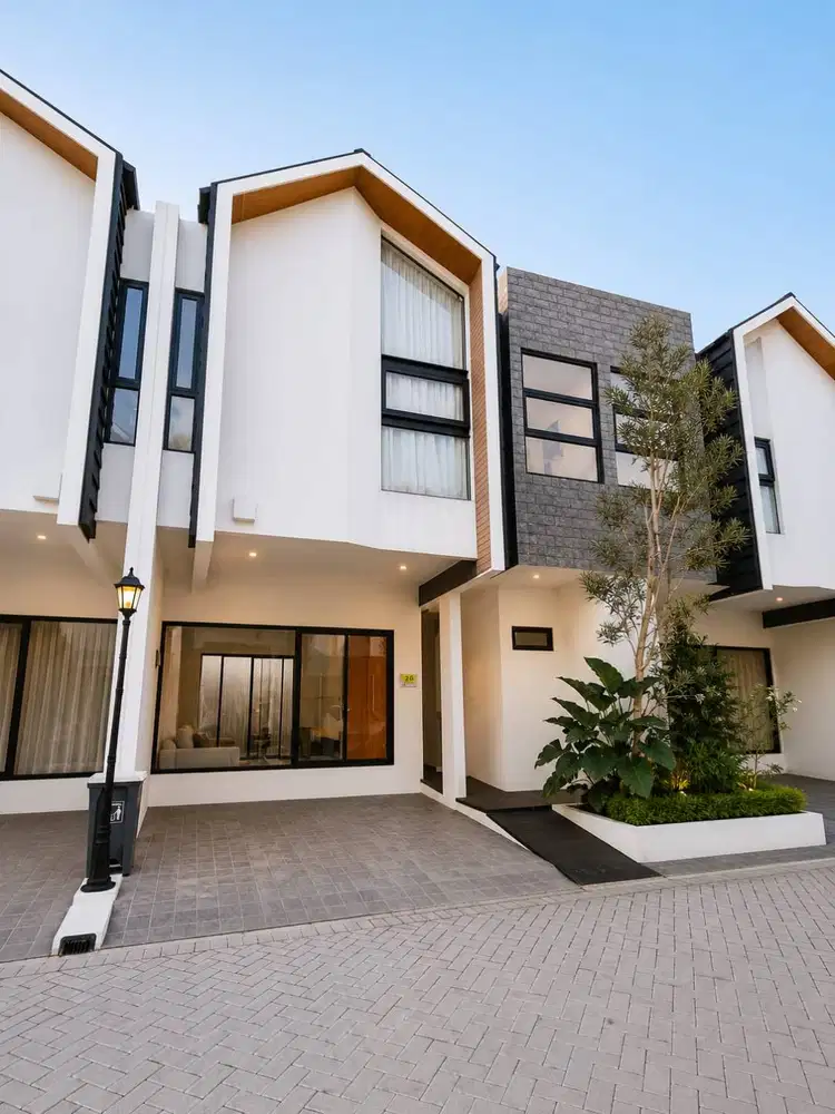 Hunian Modern 2 lantai Desain Mezzanine Elegan Free Biaya Biaya