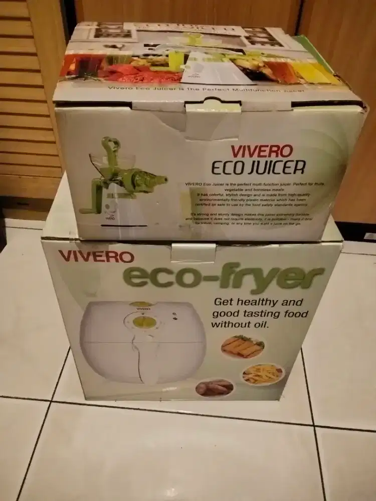 Eco Fryer, sebuah alat penggoreng udara (air fryer) sepaket