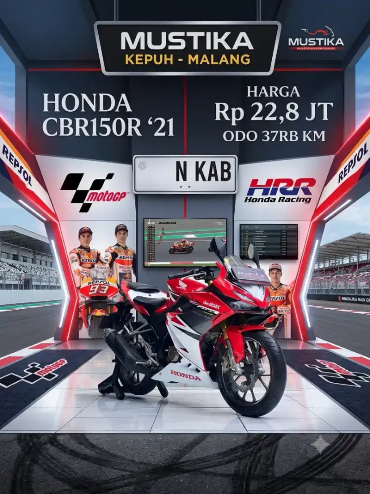 WARNA FAVORIT‼️ HONDA CBR 150 TH 2021 MULUS PLAT BARU NOPOL N PASURUAN