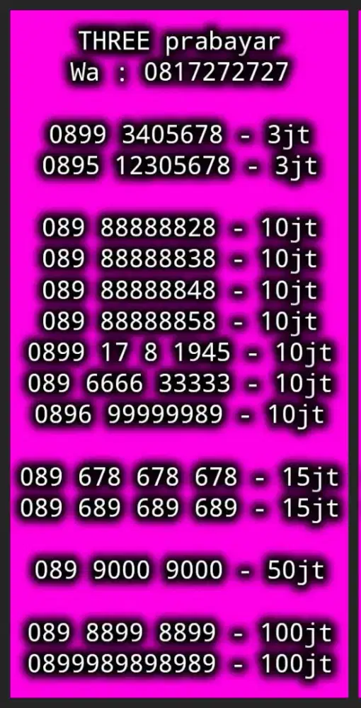 NOMOR CANTIK THREE