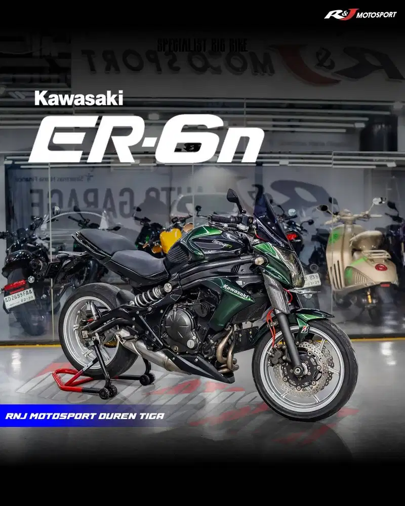 ‎Kawasaki ER6 N ER6N Km 32.000an  warna Hijau Z900