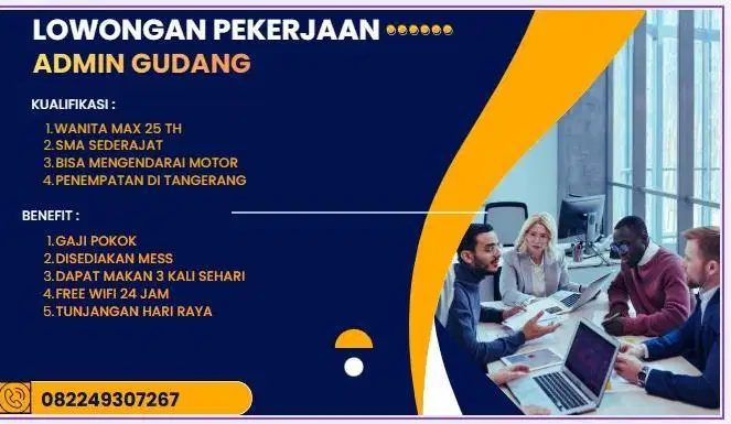 Admin Gudang khusus Wanita