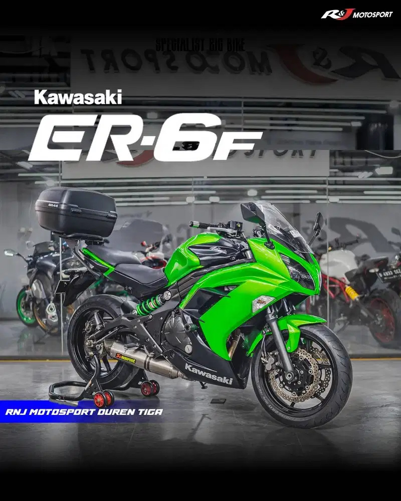 Kawasaki  ER6F ER6 F  650 cc Km 27.000an  warna Hijau