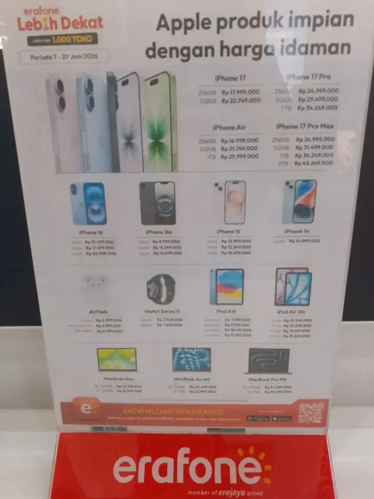 iPhone 17 all warna ready. Cashback 2juta