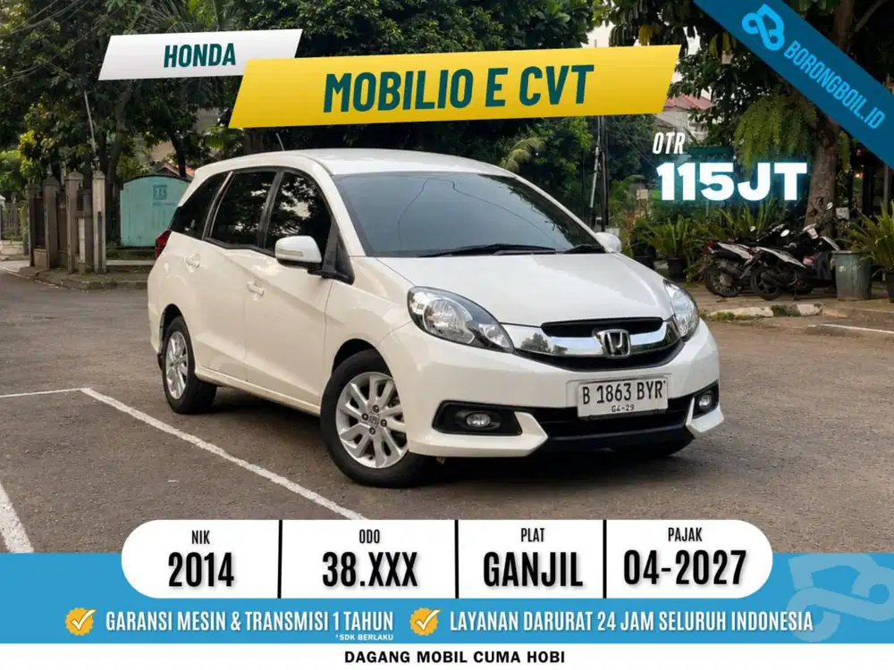 LOW KM! HONDA MOBILIO E CVT 2014 PUTIH METALIK