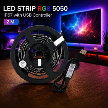 MALITAI Lampu LED Strip DIY Flexible 5050 RGB IP67 with USB Controller