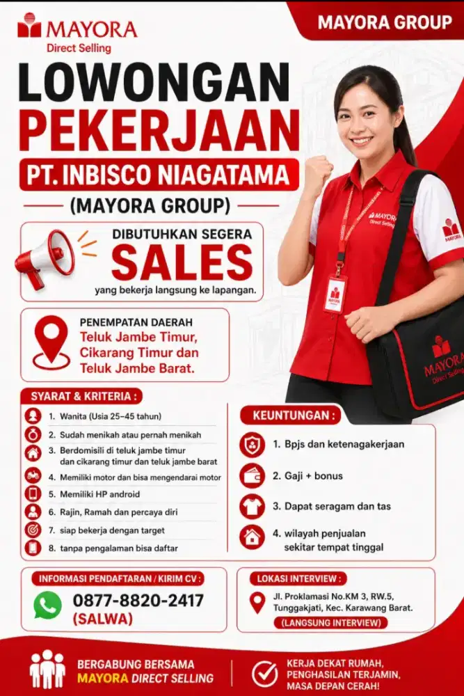 Lowongan pekerjaan sales motoris home