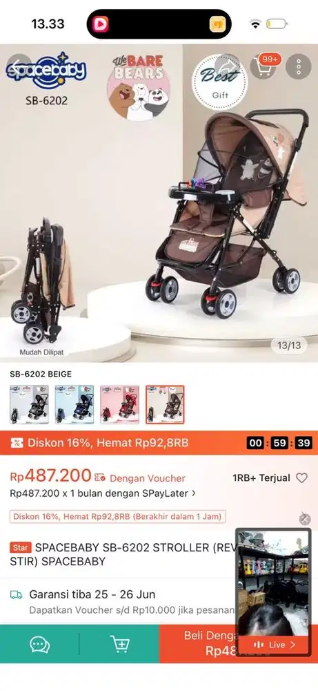 Stroler baby kondisi bagus