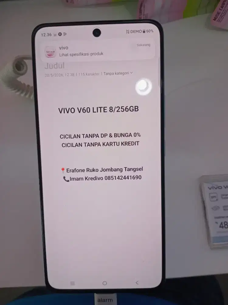 VIVO V60 LITE 8/256 GB CICILAN TANPA DP