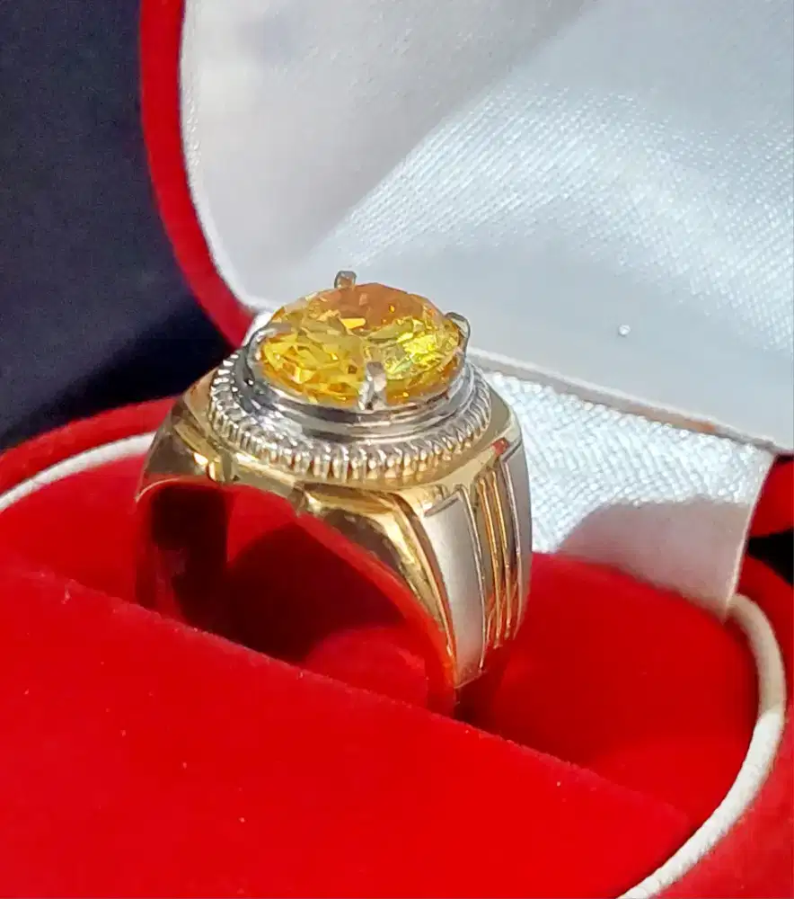 Cincin Yellow Fire Opal