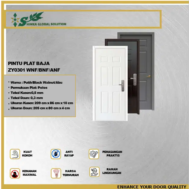 PINTU PLAT BAJA DENGAN HARGA EKONOMIS DAN ELEGAN