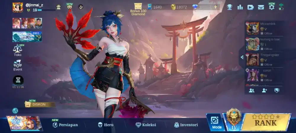 Jual akun games mobile legend smurf
