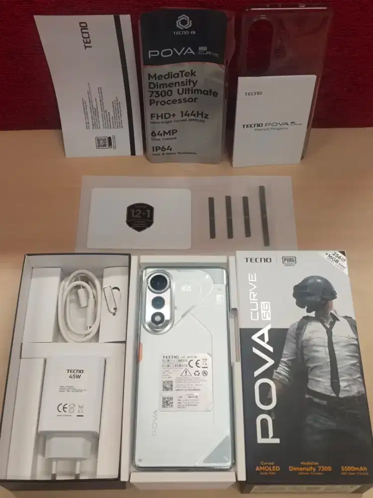 Tecno Pova Curve 5G ram 8/256 fullset ori mulus seperti baru