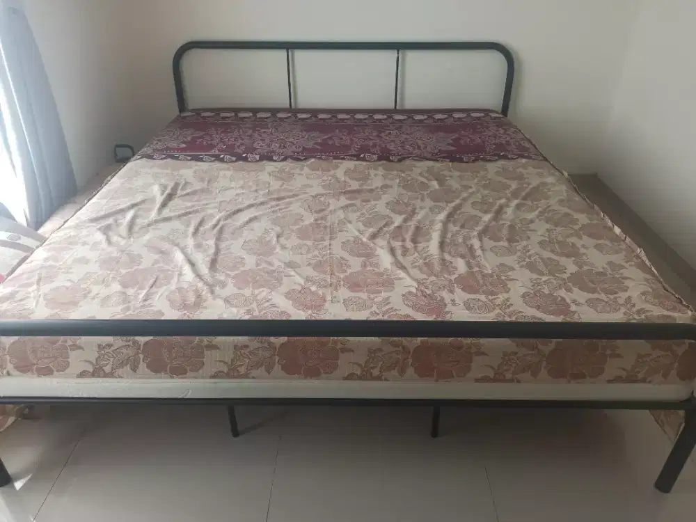 ranjang besi & kasur orthopedic uk 180 x 200