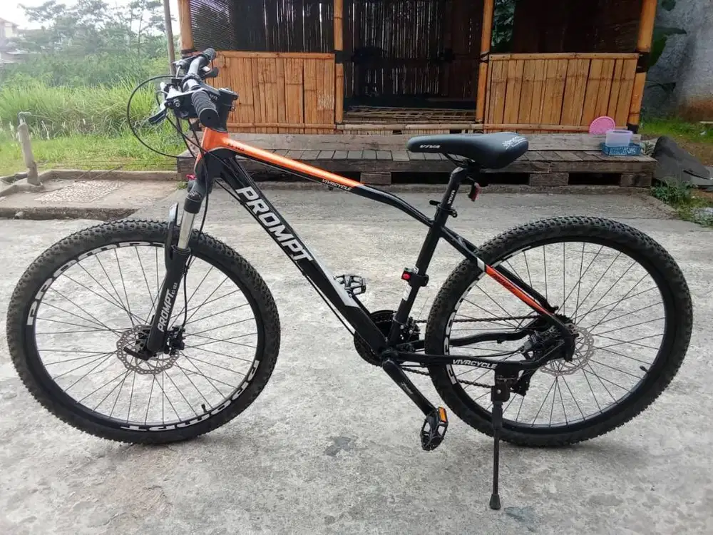 JUAL MTB 27.5 Prompt Vivacycle Black Orange Rem Cakram Hidrolik
