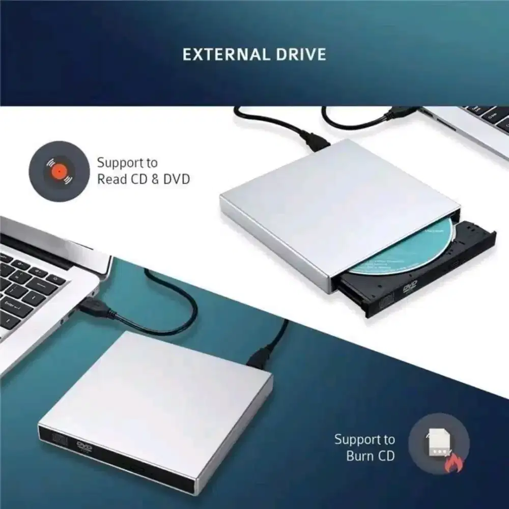 external DVD drive slim portable optical drive writer burner rewriter